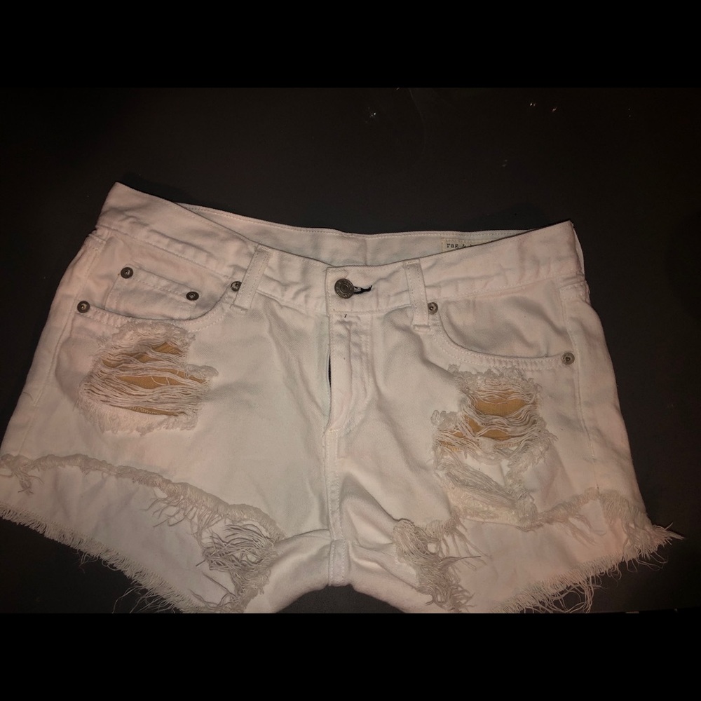 Rag and bone denim shorts In white